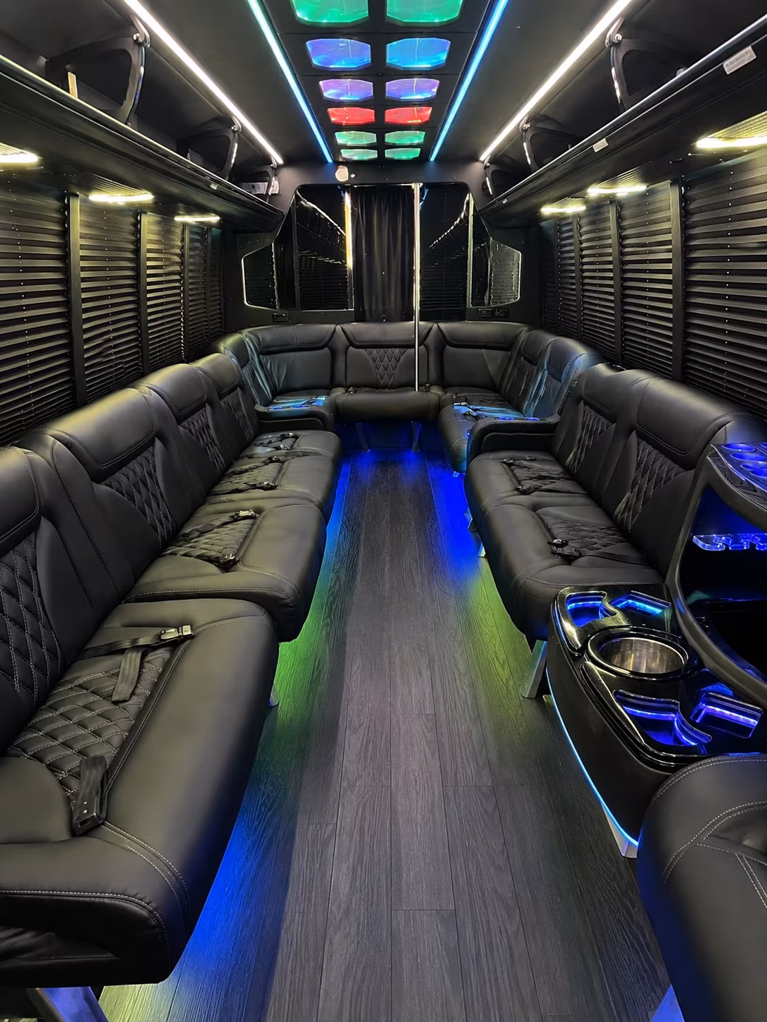fresno 20 passenger party bus interior