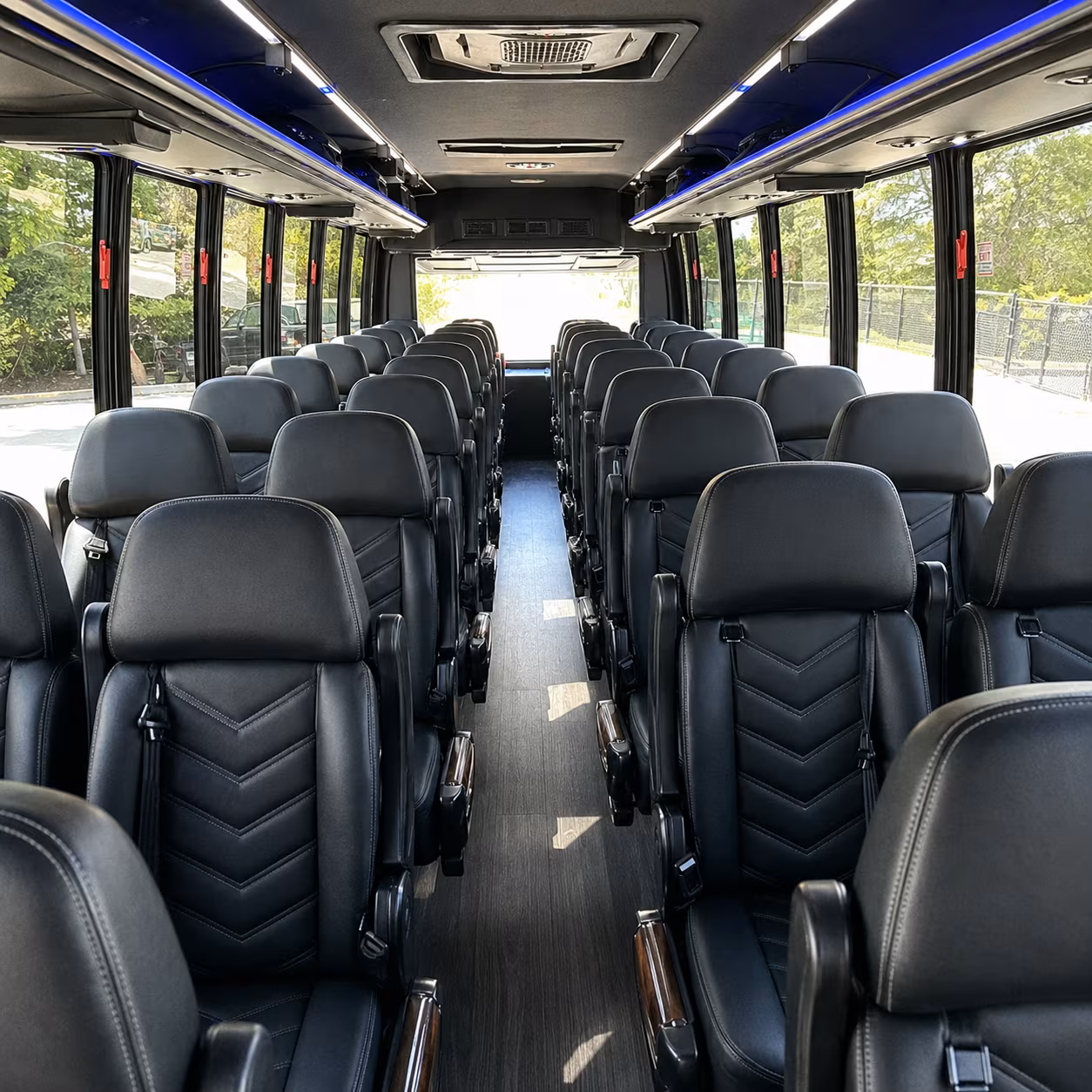 fresno 28 passenger minibus inside