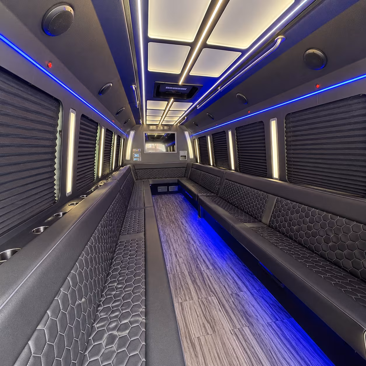 fresno 30 passenger party bus interior