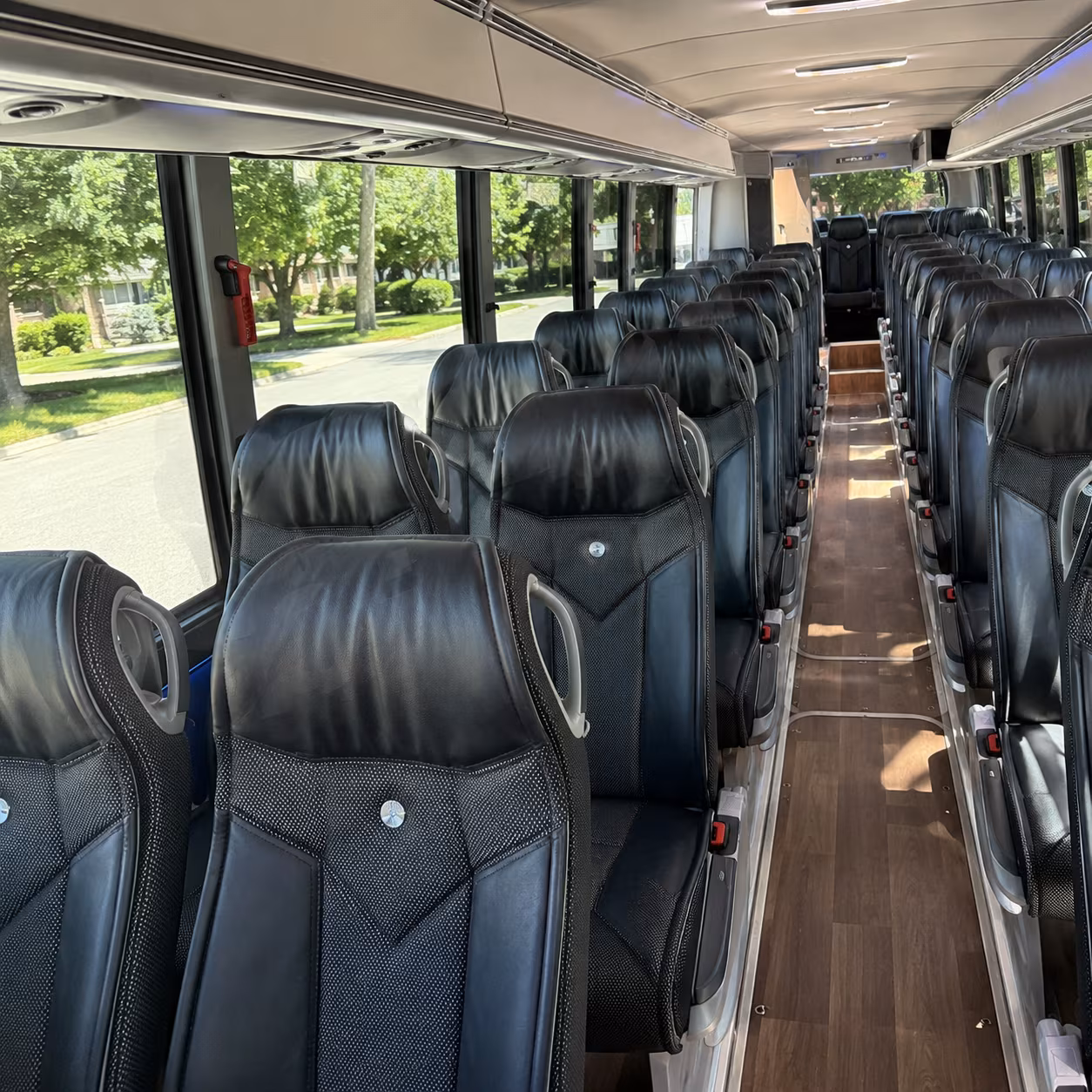 fresno 40 passenger charter bus inside