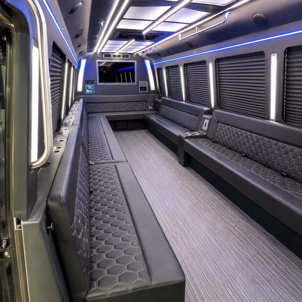 fresno 40 passenger party bus interior