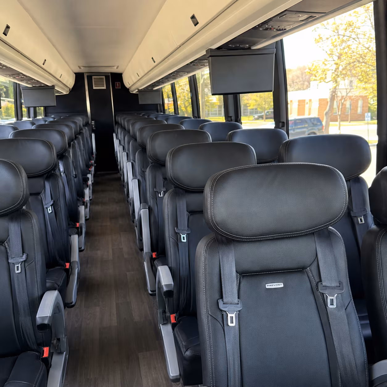 fresno 45 passenger charter bus inside