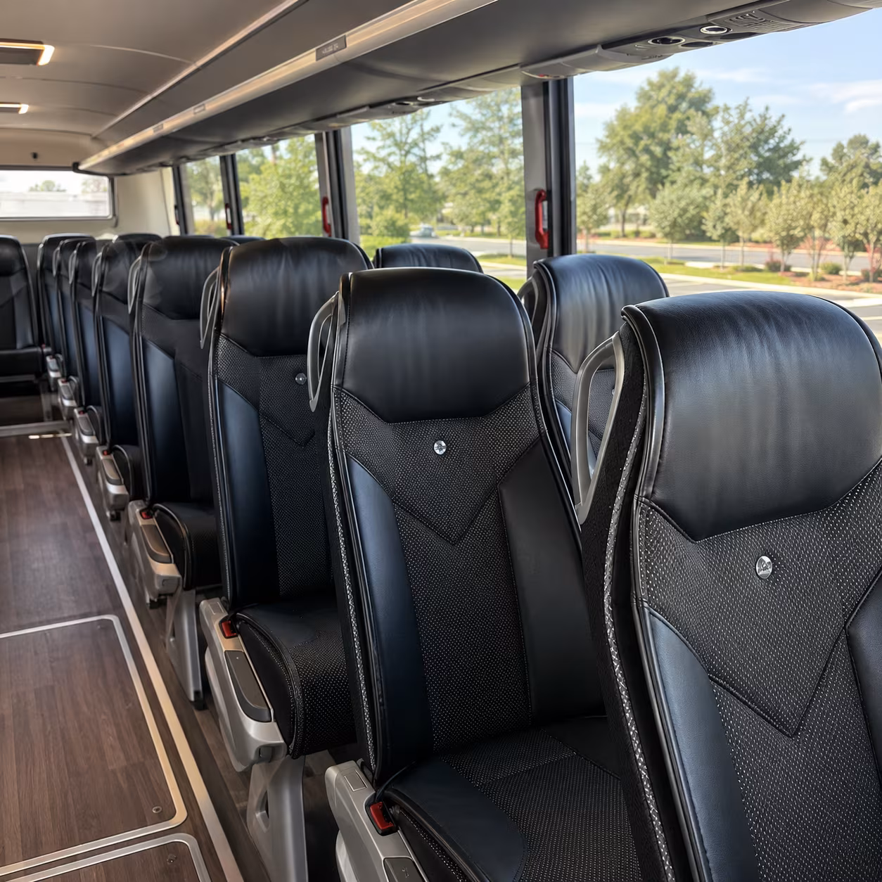 fresno 45 passenger charter bus interior