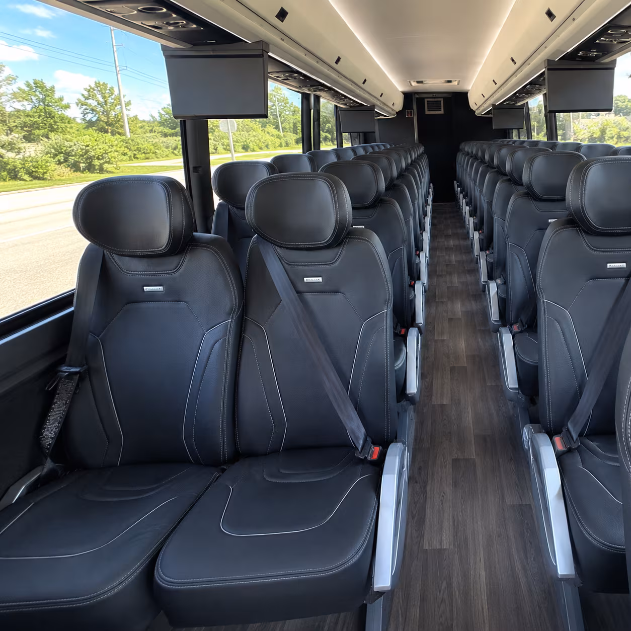 fresno 47 passenger charter bus inside