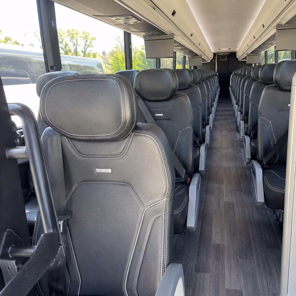 fresno 47 passenger charter bus interior