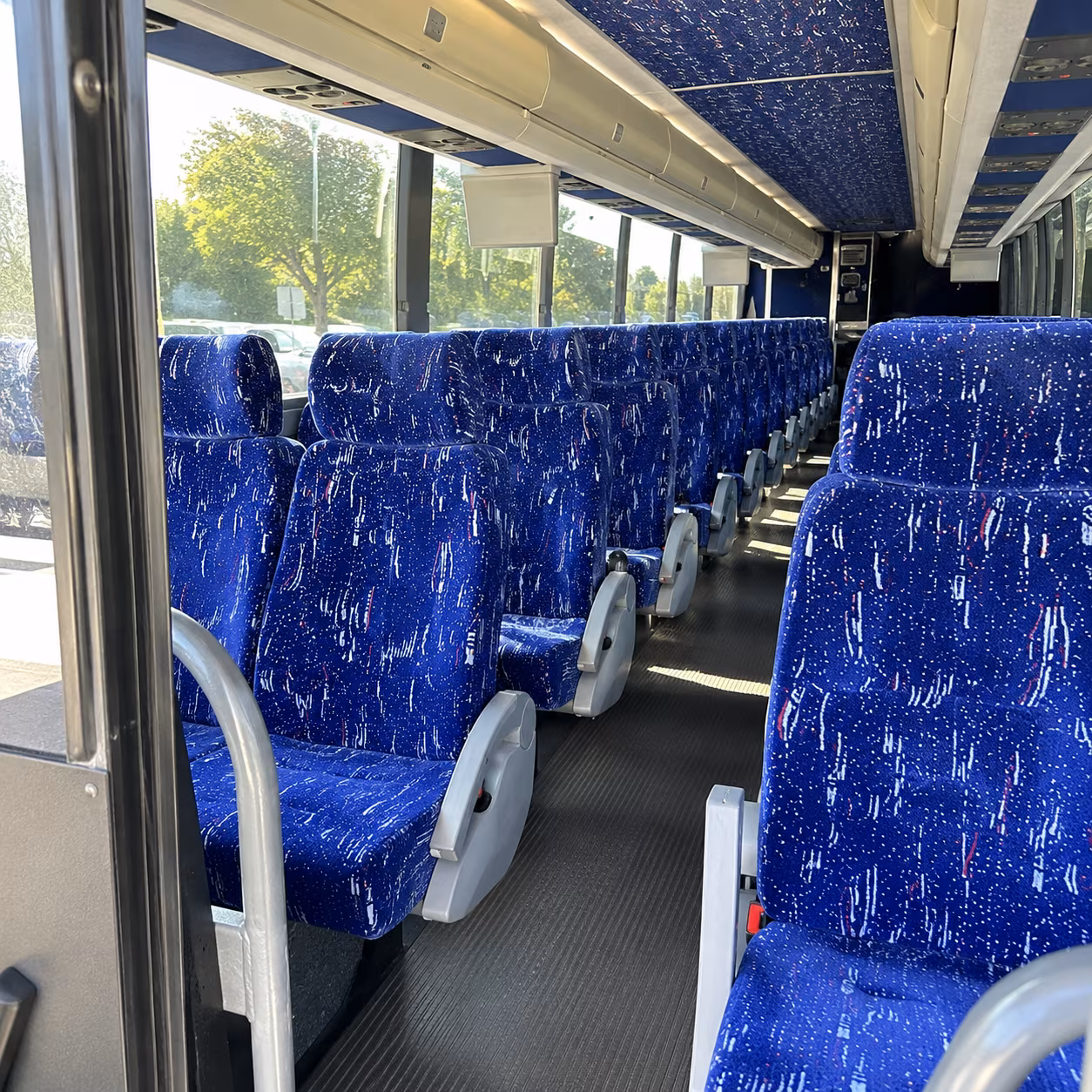 fresno 50 passenger charter bus inside