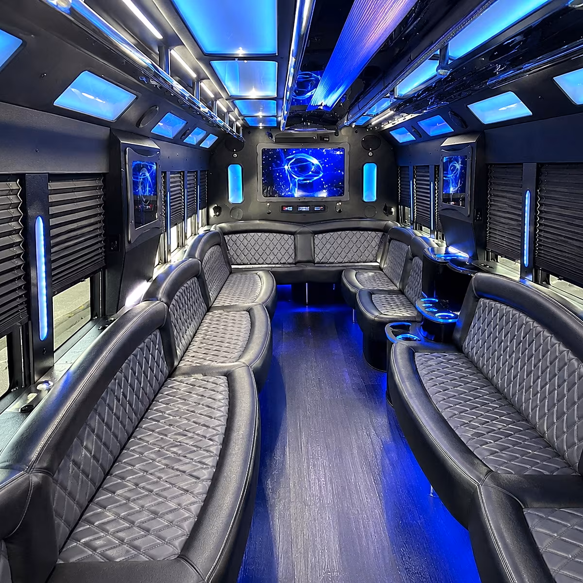 fresno 50 passenger party bus interior