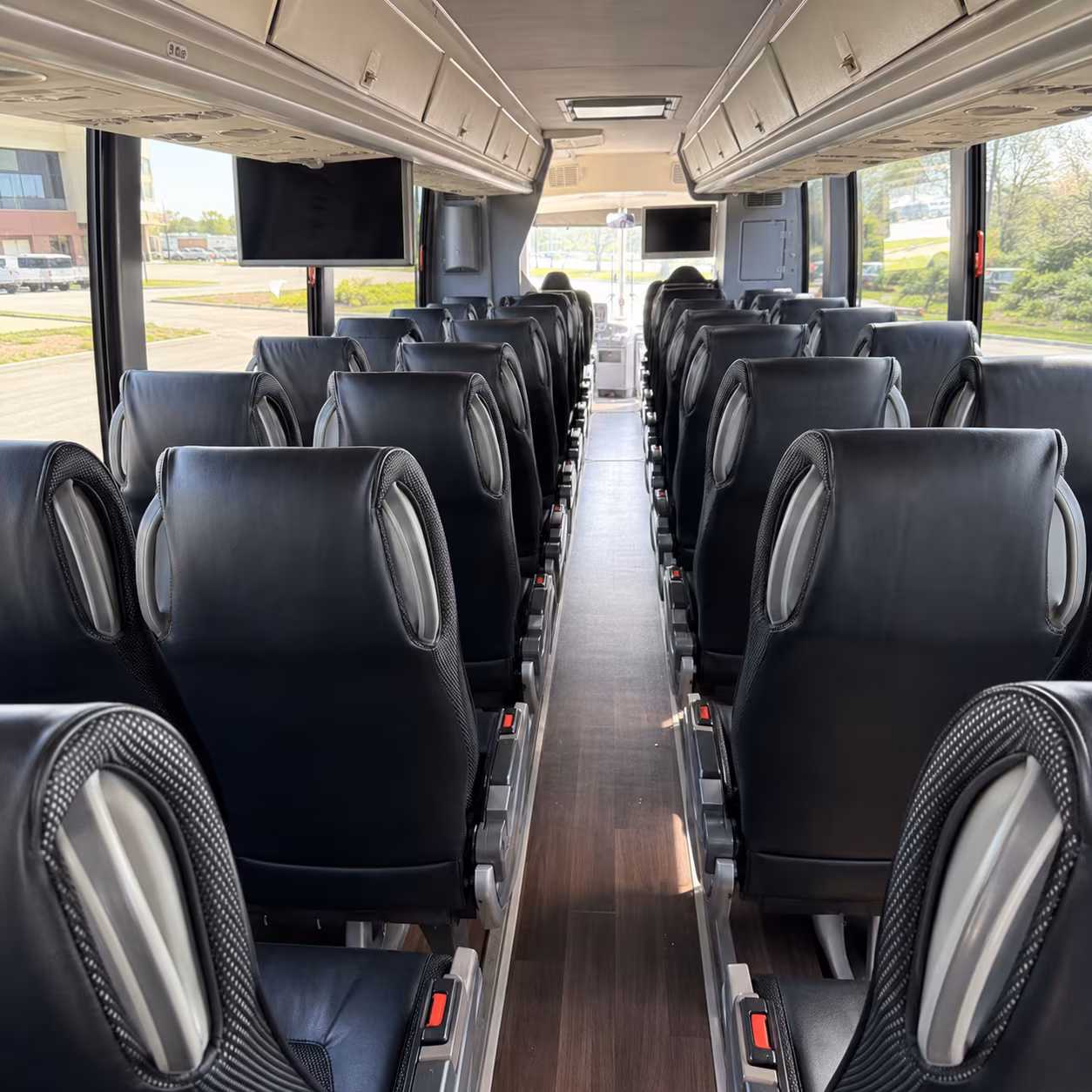 fresno 56 passenger charter bus inside