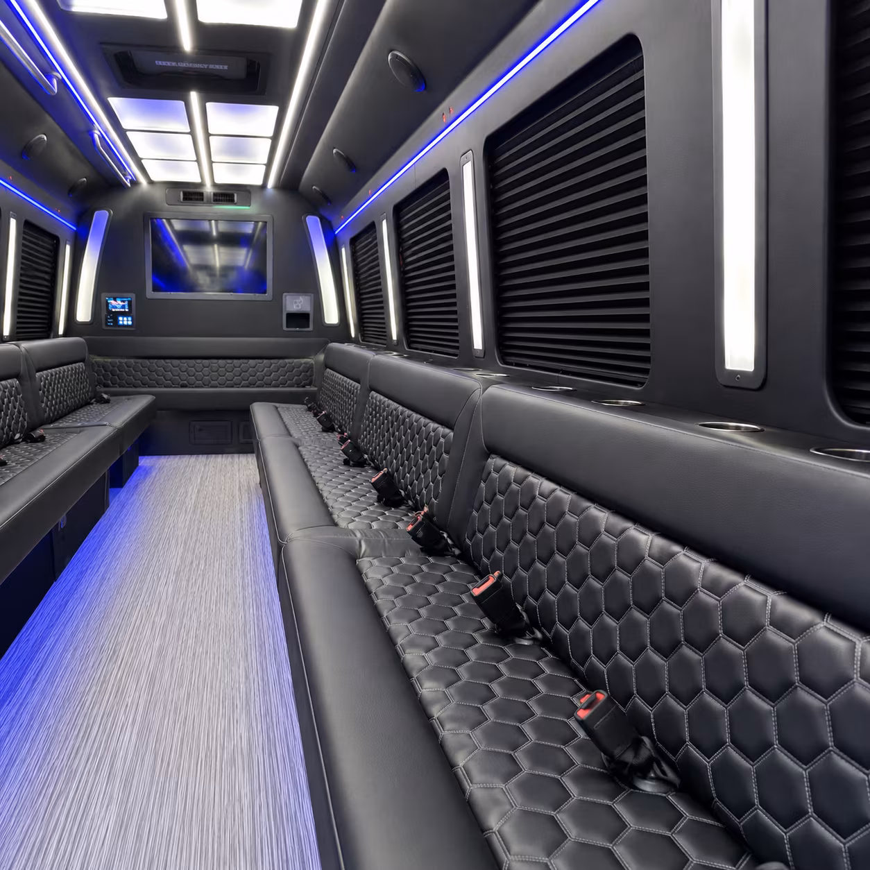 fresno party bus interior