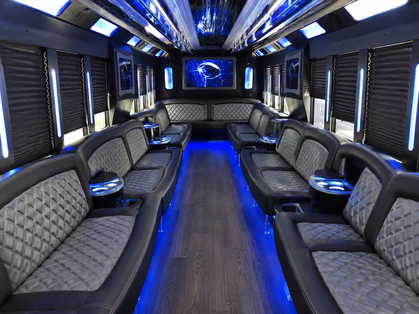 wine country and brewery tour buses through the central valley
